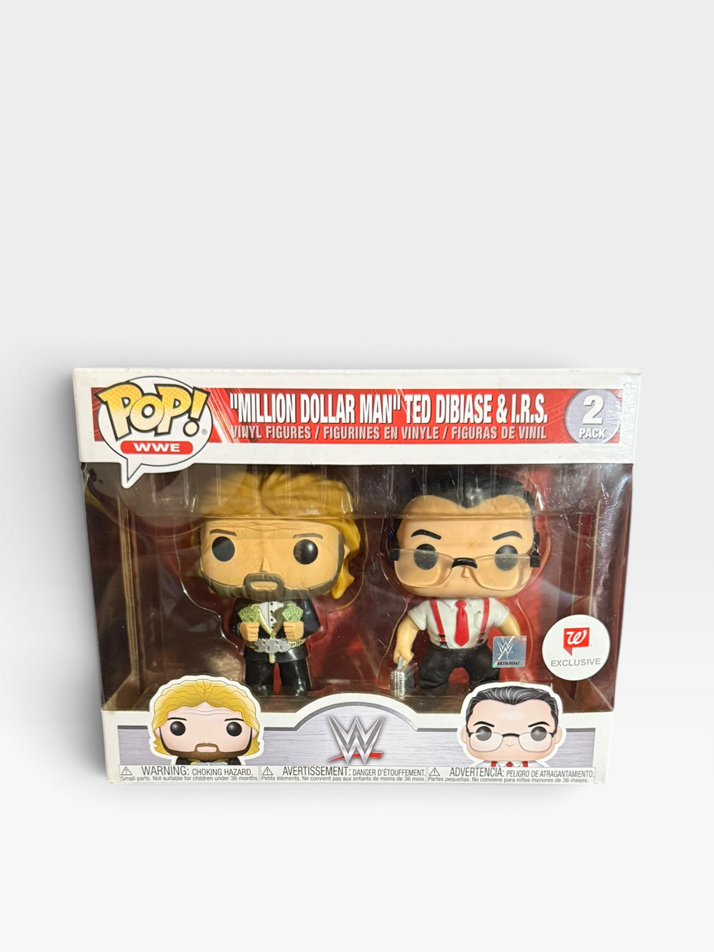 Million Dollar Man Ted Dibiase & I.R.S 2Pack Walgreens Exclusive Funko Pop WWE