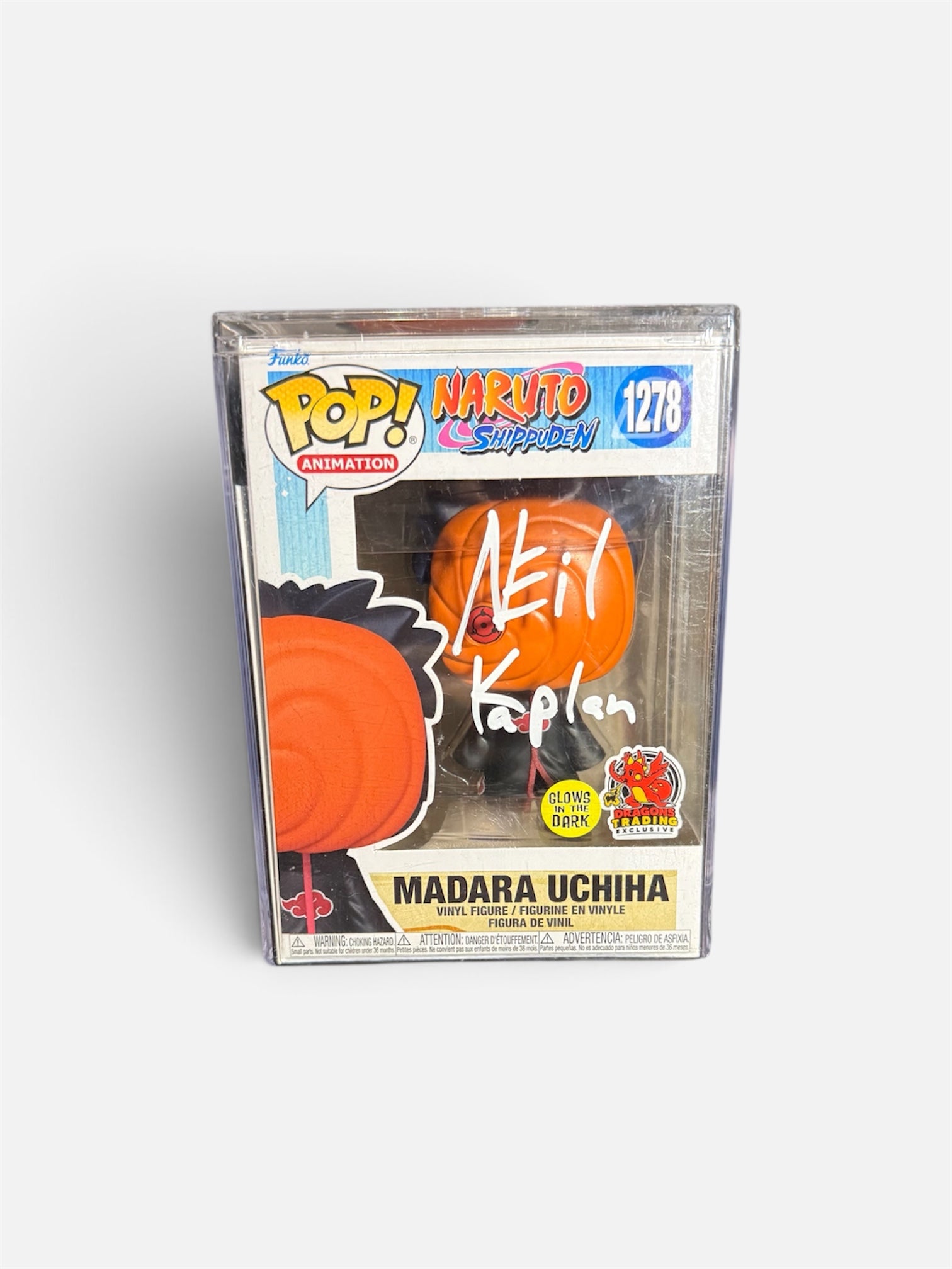 Madara Uchiha Dragons Trading Exclusive Glow In The Dark • Signed By Neil Kaplan • #1278 Funko Pop