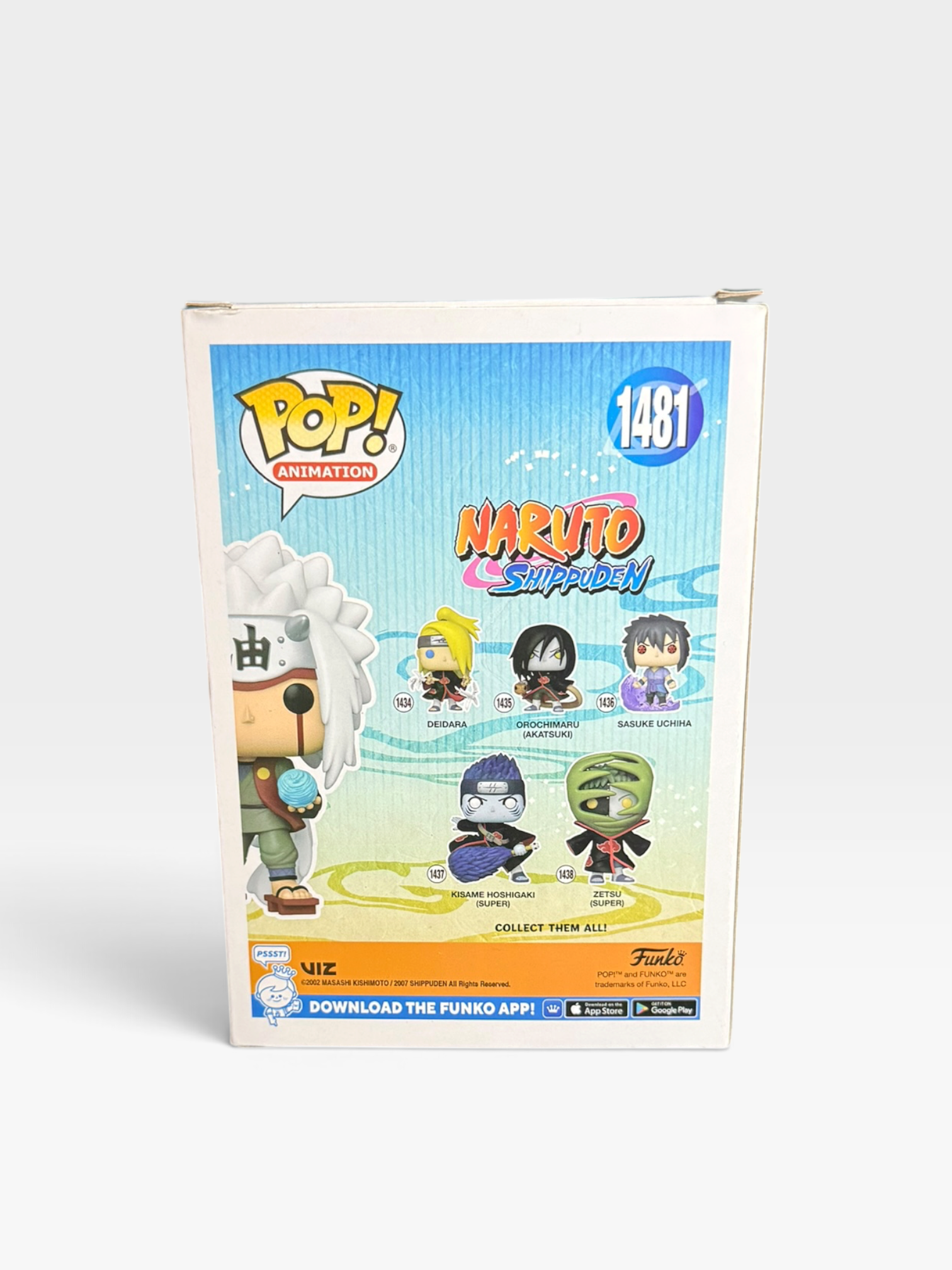 Jiraiya Entertainment Earth Exclusive Glow In The Dark #1481 Funko Pop Naruto